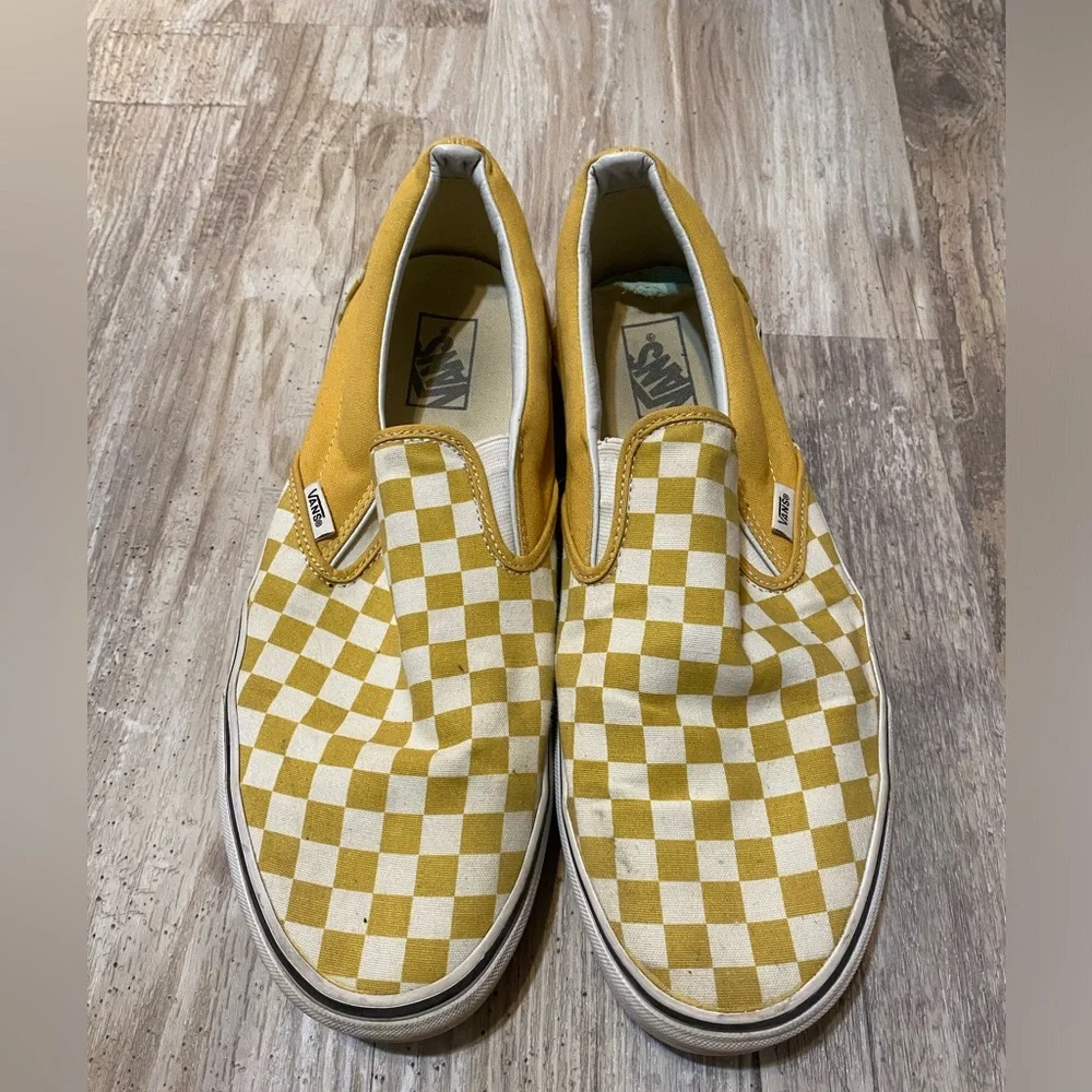 Yellow Checkered Vans - Picture 1 of 6